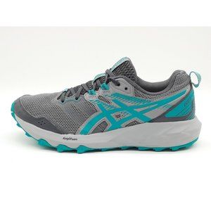 ASICS GEL SONOMA 6 GREY & AQUA BLUE GREEN CROSS TRAINING RUNNING SIZE 8 WOMEN